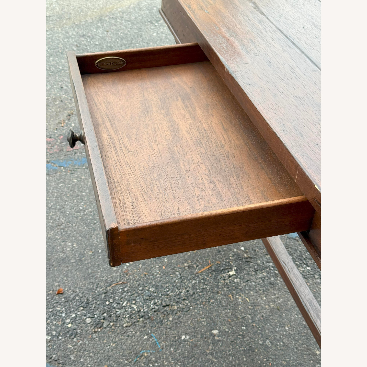 Dark Brown Wood Side Table - image-6