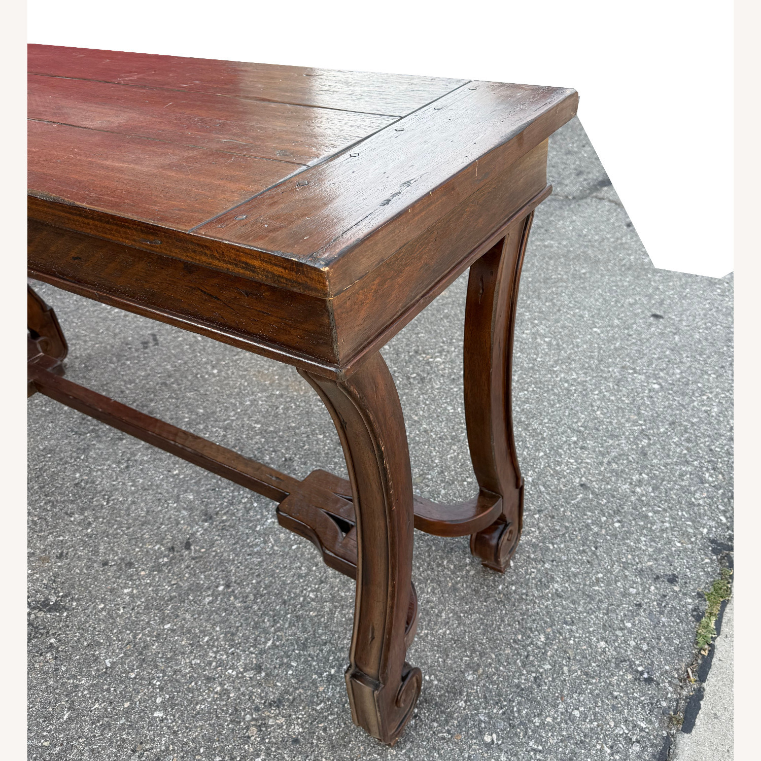 Dark Brown Wood Side Table - image-7
