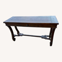 Dark Brown Wood Side Table