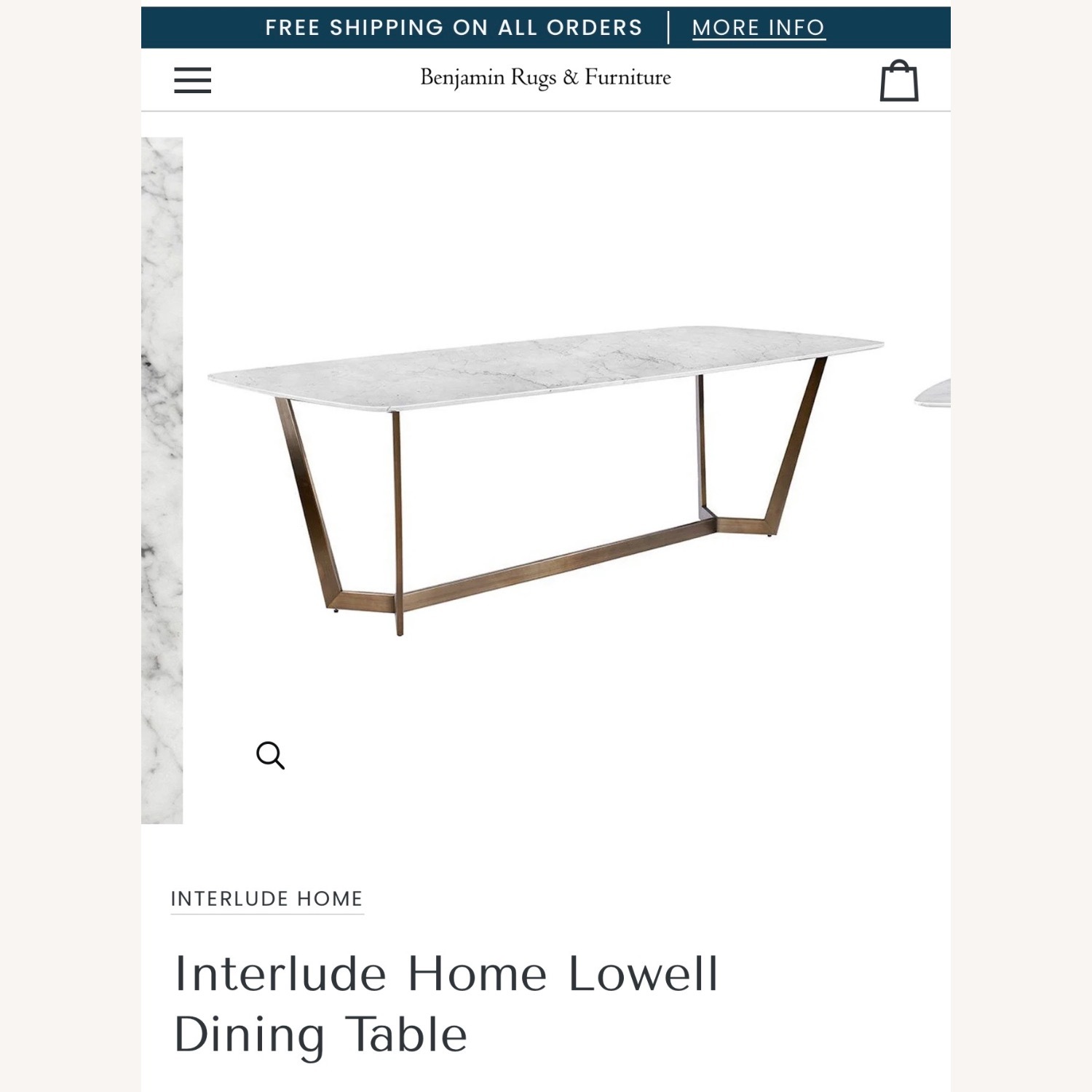 Interlude Home Lowell Dining Table Carra White  - image-3