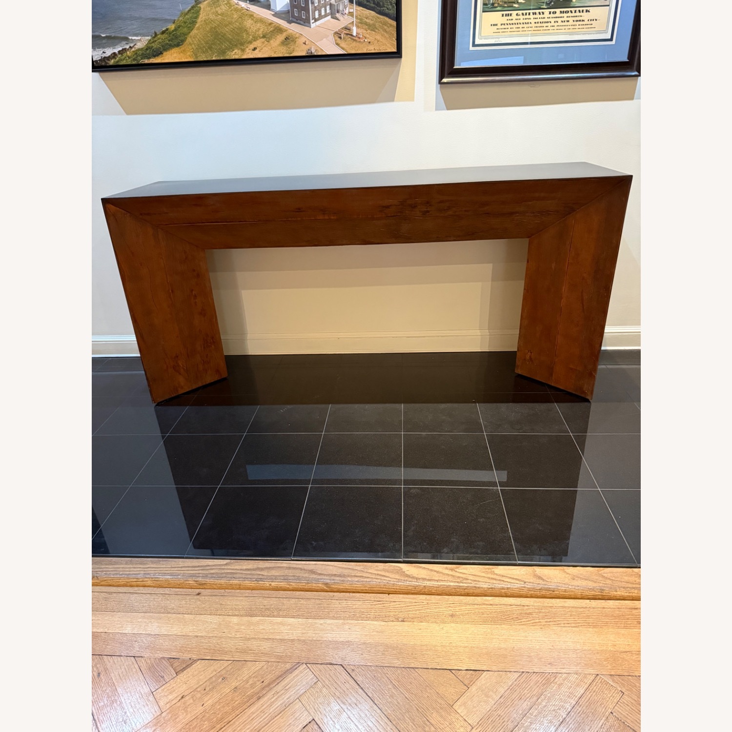 Restoration Hardware Bolinas Metal & Peroba Console Table - image-1