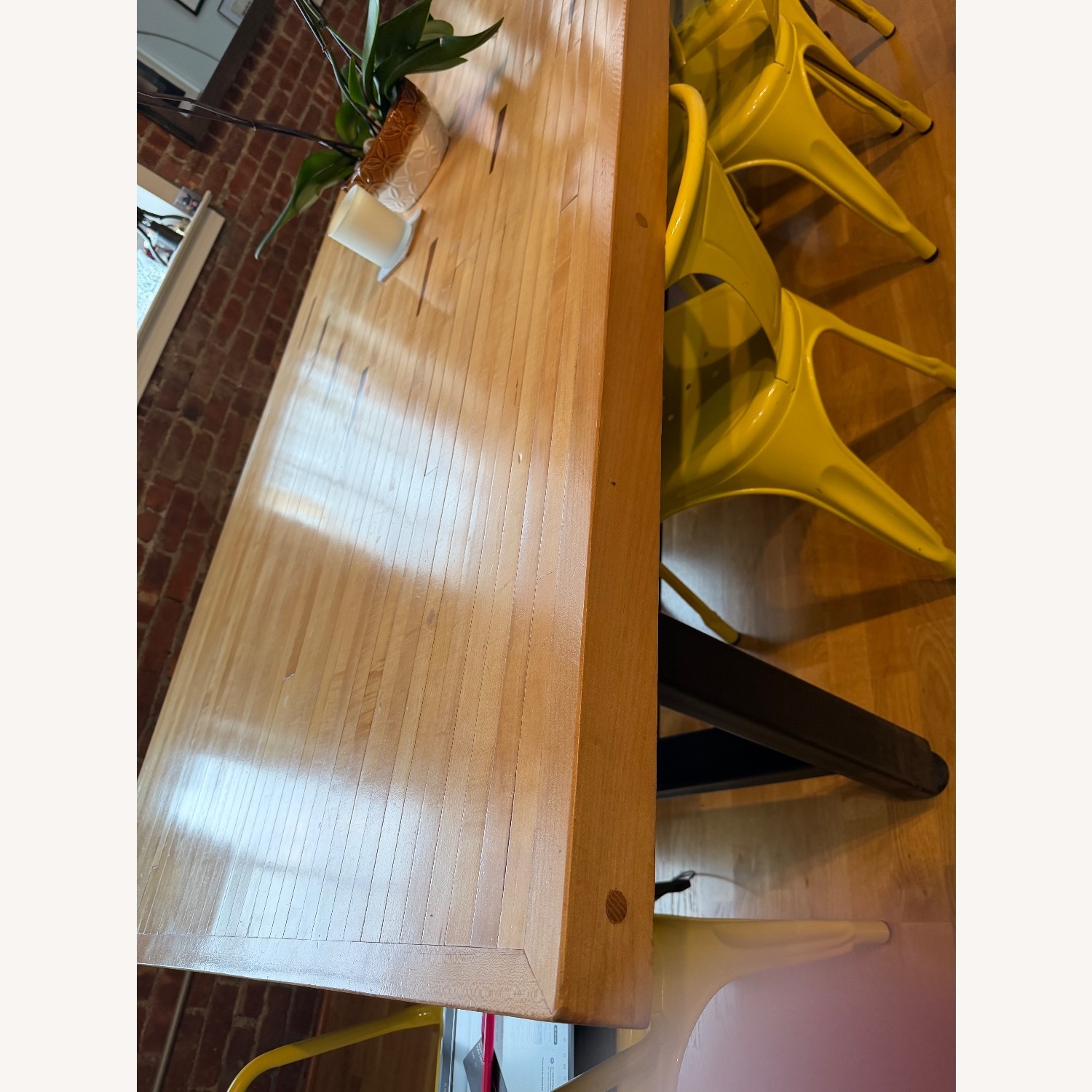 Vintage/Antique Natural Wood Dining Table - image-3