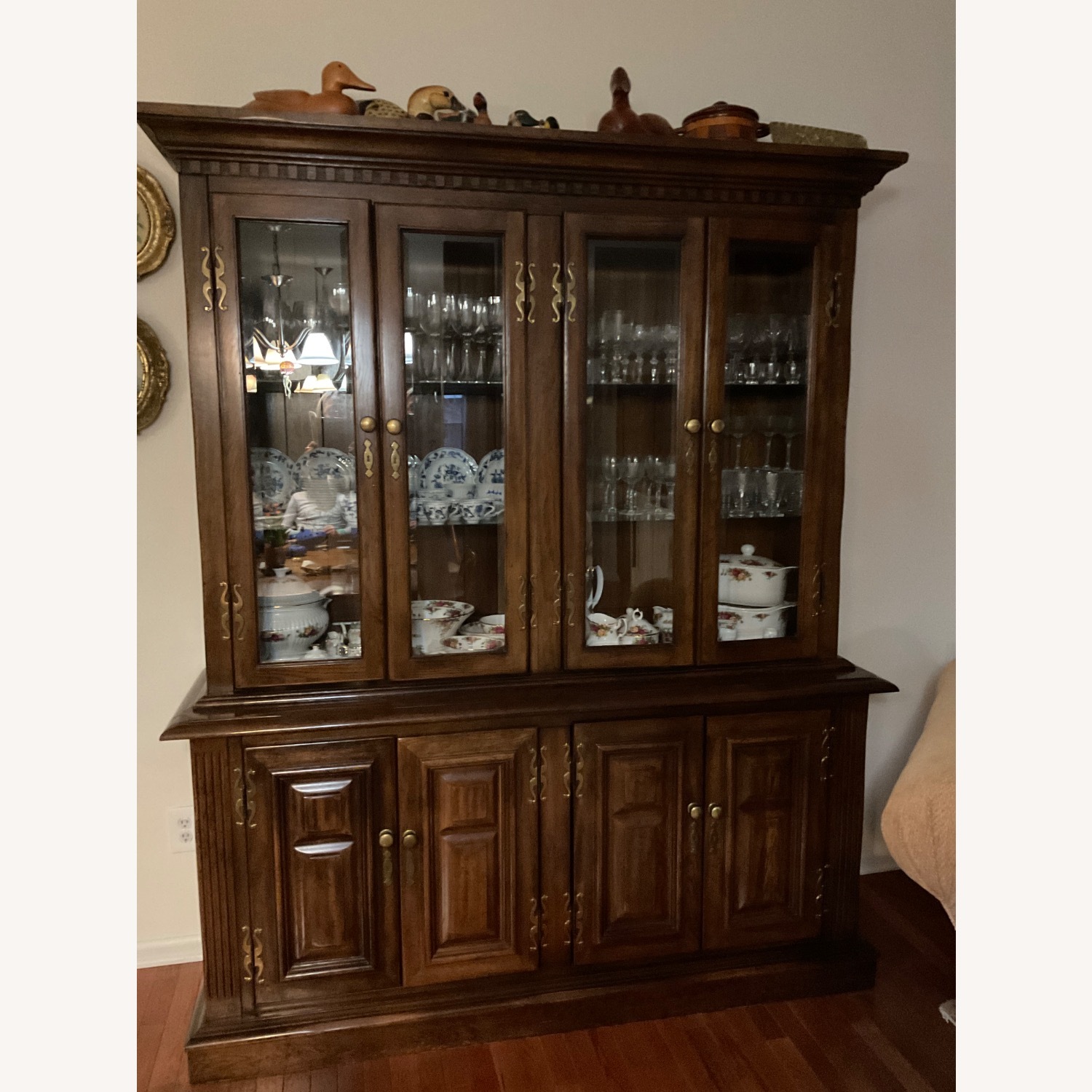 Solid Wood China Cabinet - image-3