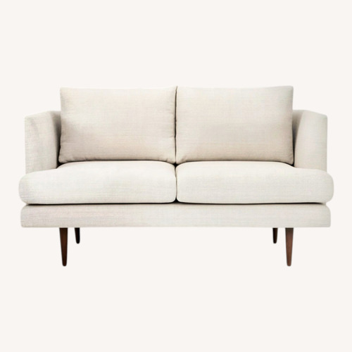 Used AllModern Miller Cream Linen Loveseat for sale on AptDeco