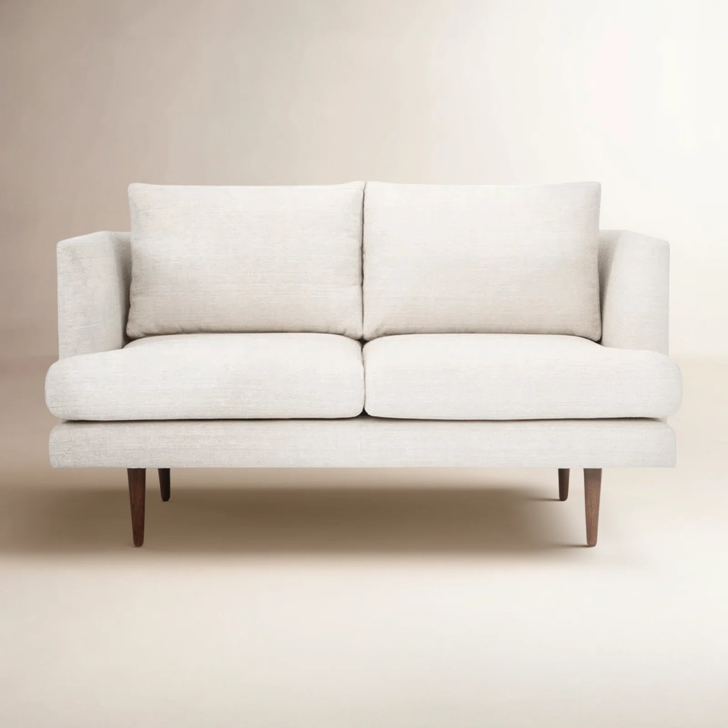 AllModern Miller Cream Linen Loveseat - image-6