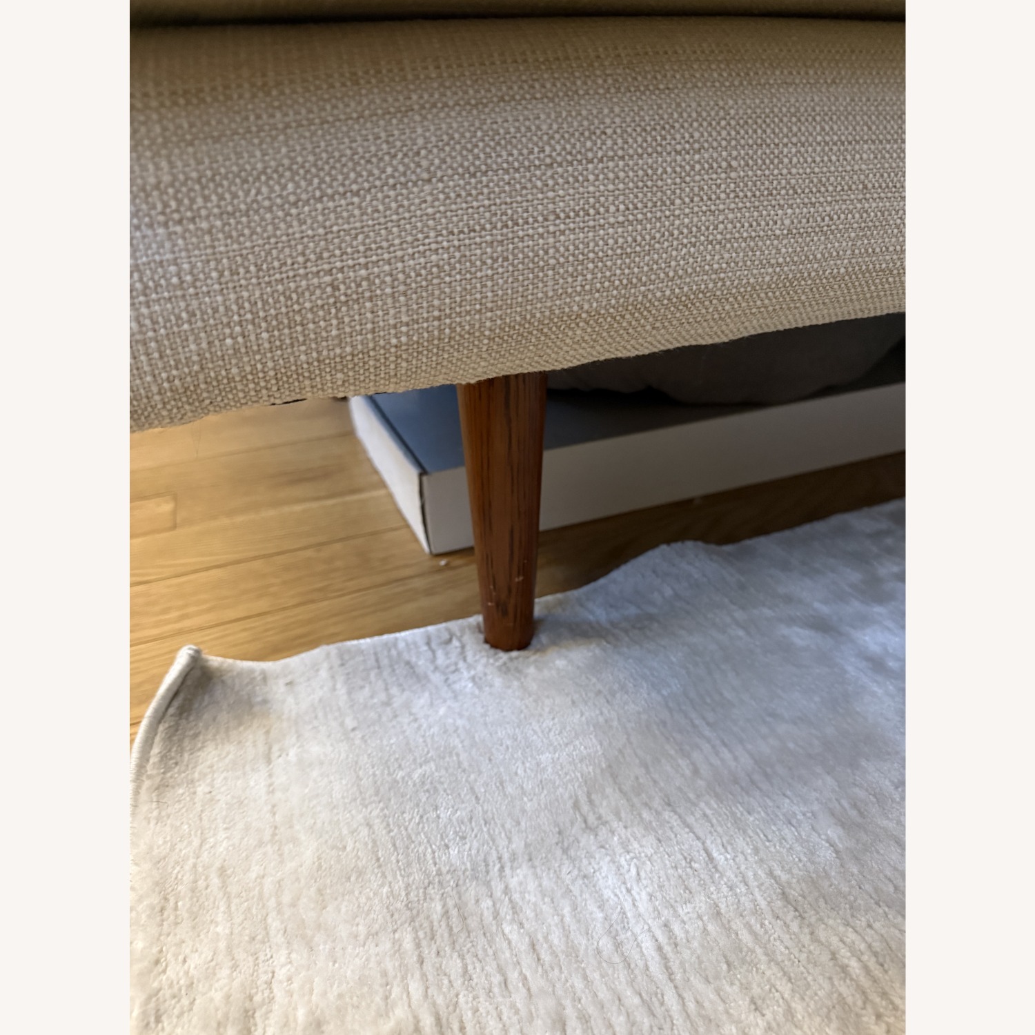 AllModern Miller Cream Linen Loveseat - image-5