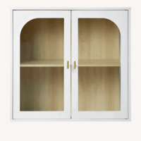 Storage Cabinet with Glass Doors