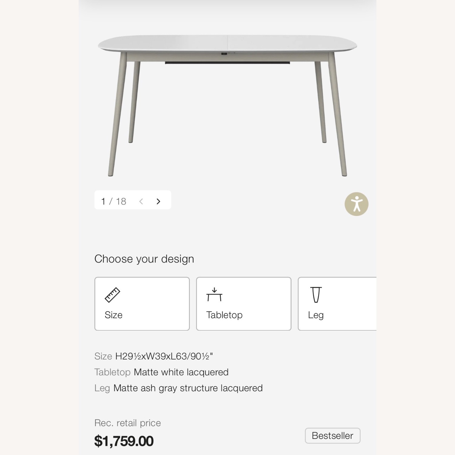 BoConcept Kingston White Lacquer Dining Sets - image-6