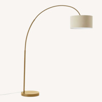 West Elm Overarching Linen Shade Floor Lamp (79")