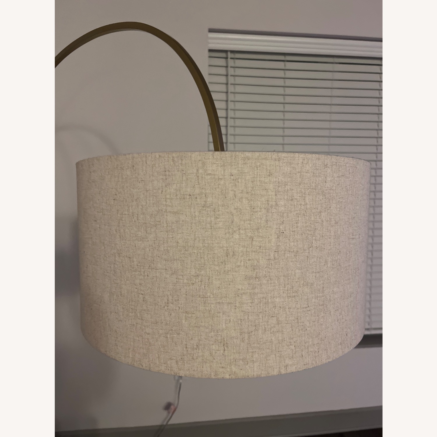 West Elm Overarching Linen Shade Floor Lamp (79") - image-2