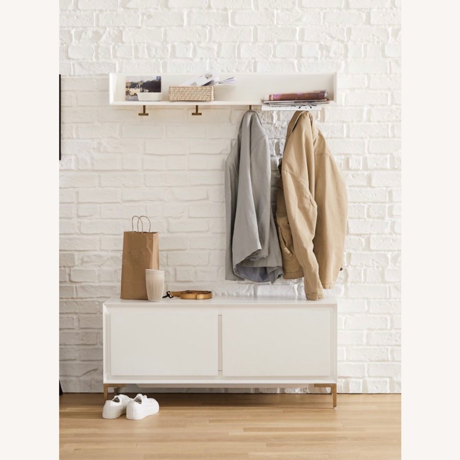 Nolan Entryway Bench + Wall Hooks - image-2
