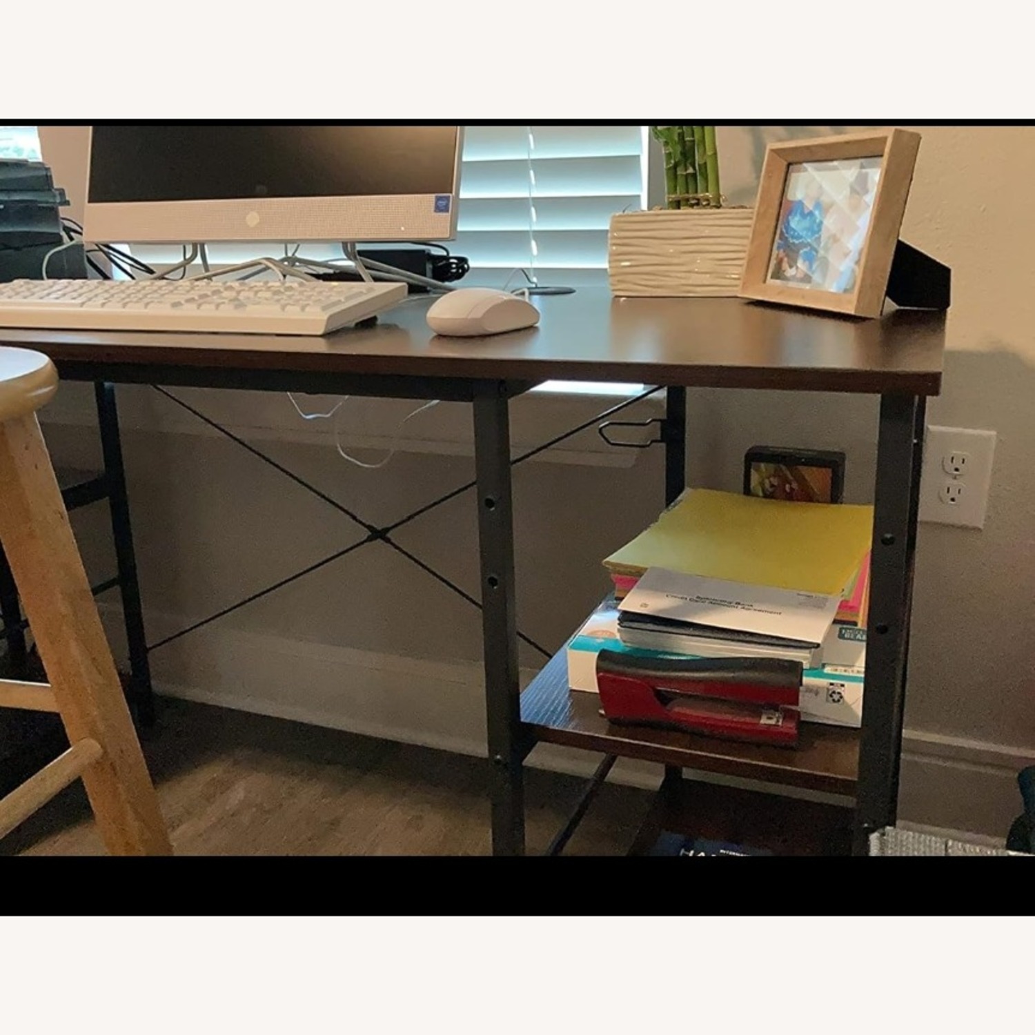 Walnut L Shaped Reversible Corner Desk - image-3