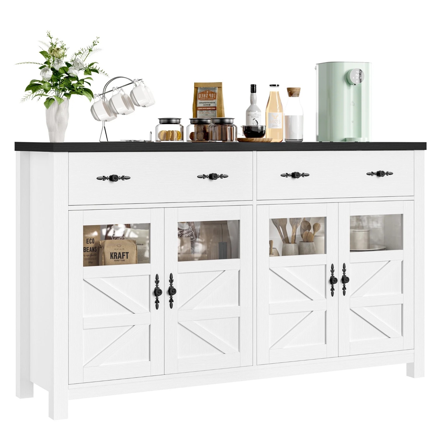 White Wood Sideboard - image-5