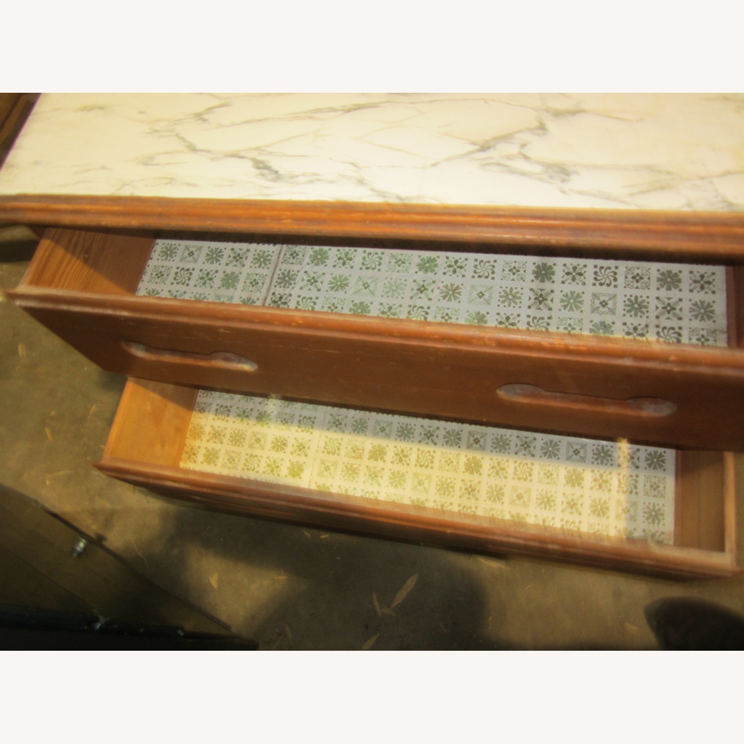 Vintage/Antique Dark Brown Wood Dresser - image-7