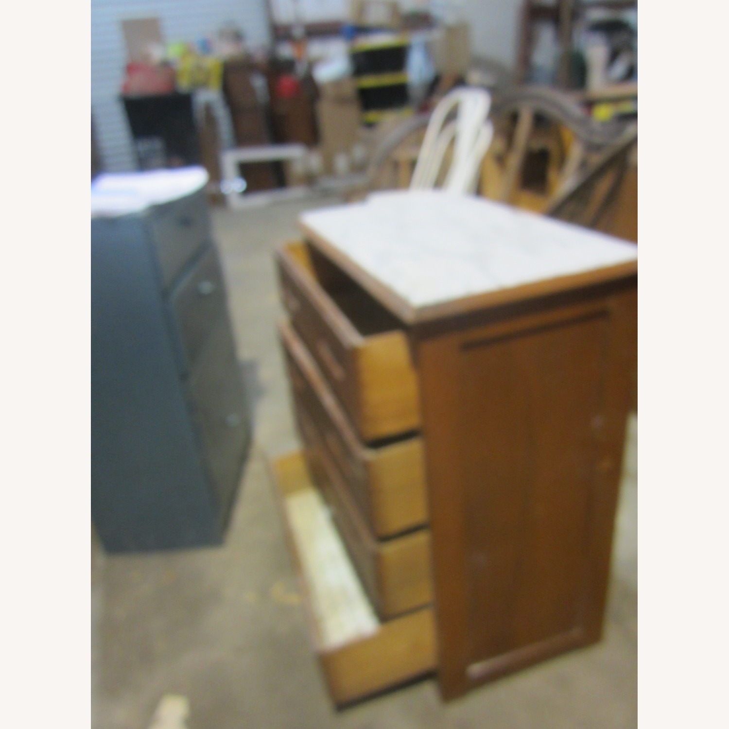 Vintage/Antique Dark Brown Wood Dresser - image-8