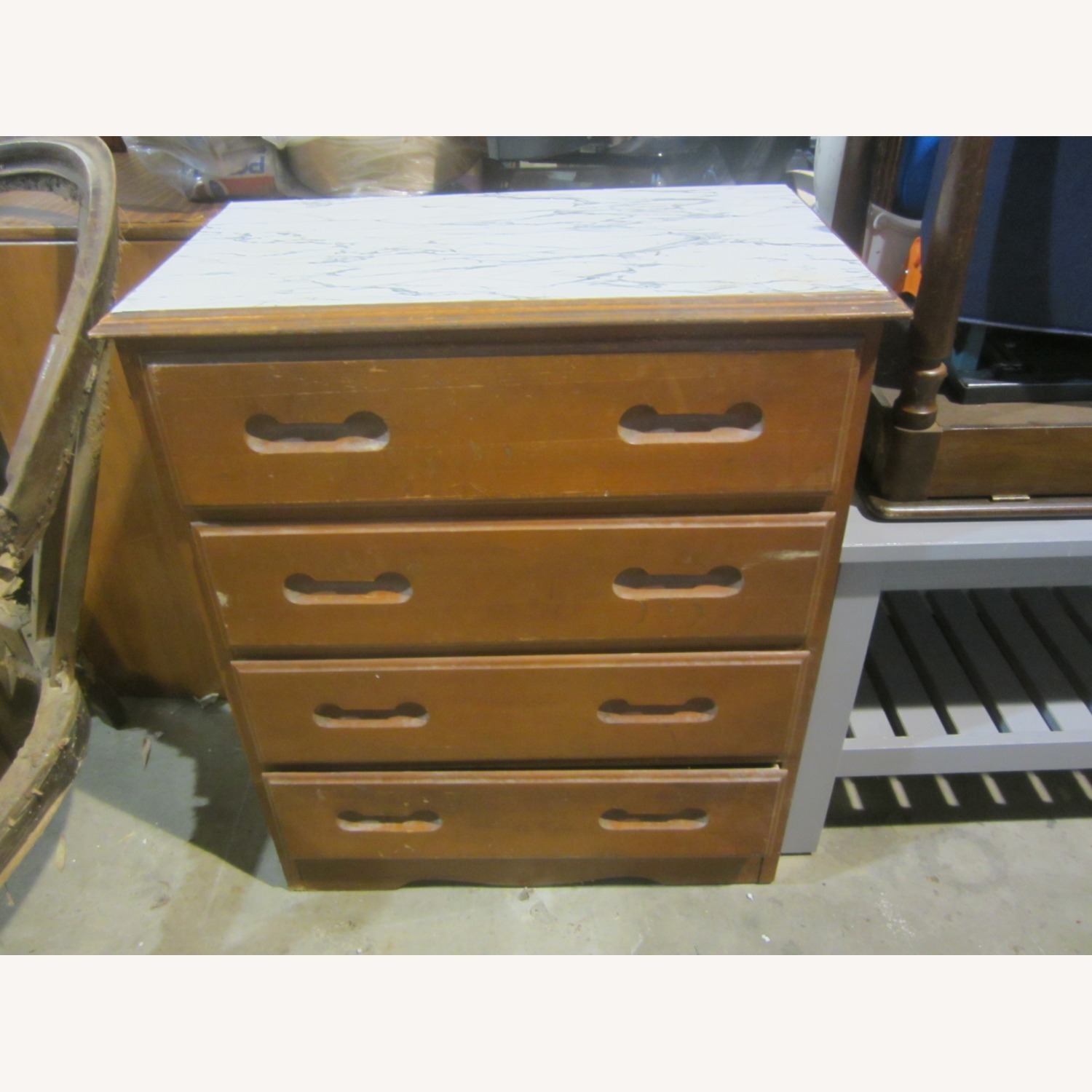 Vintage/Antique Dark Brown Wood Dresser - image-2