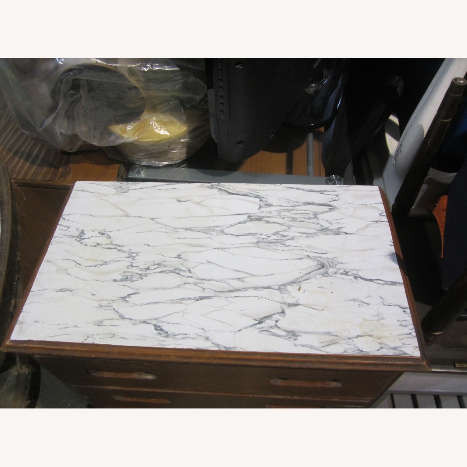 Vintage/Antique Dark Brown Wood Dresser - image-9