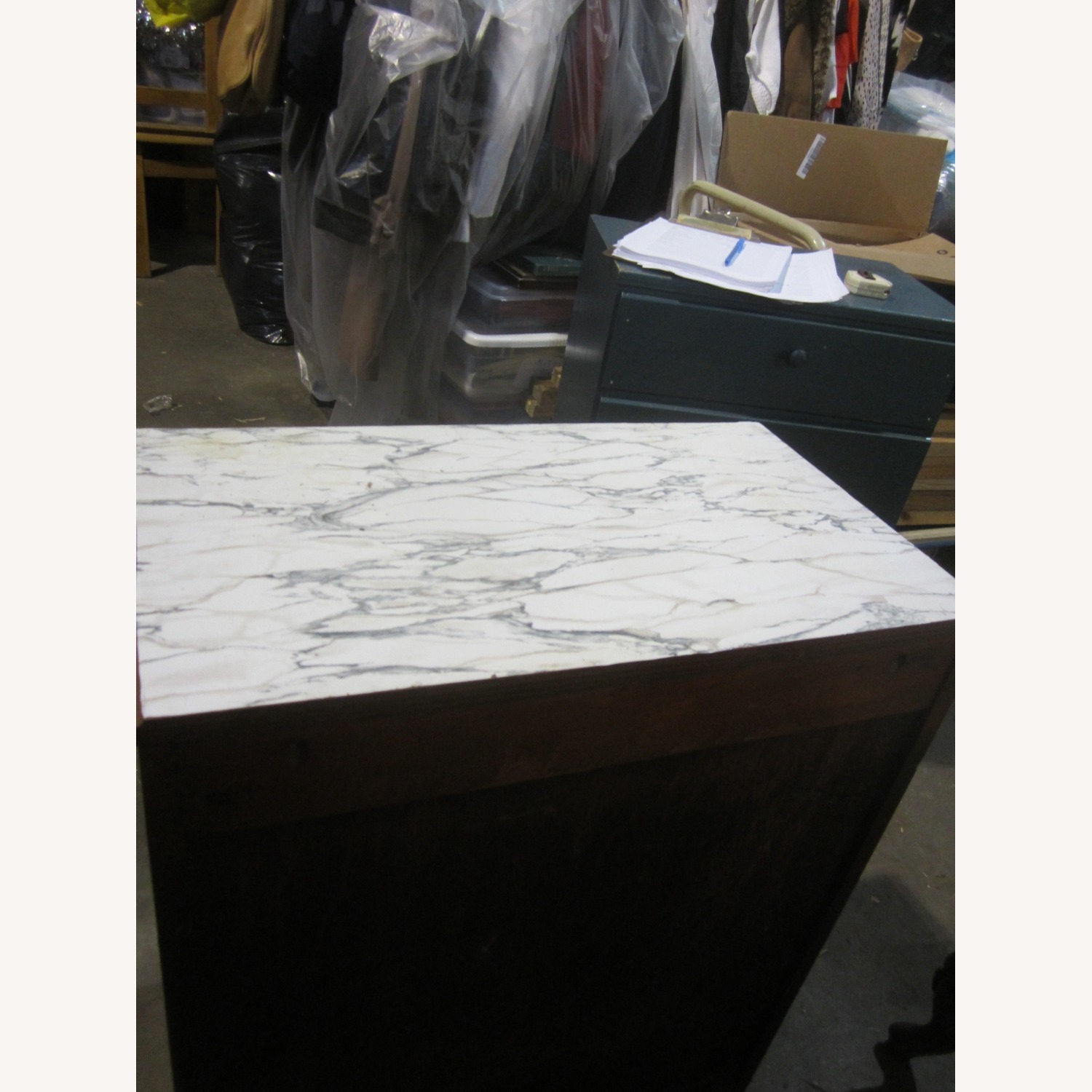 Vintage/Antique Dark Brown Wood Dresser - image-5