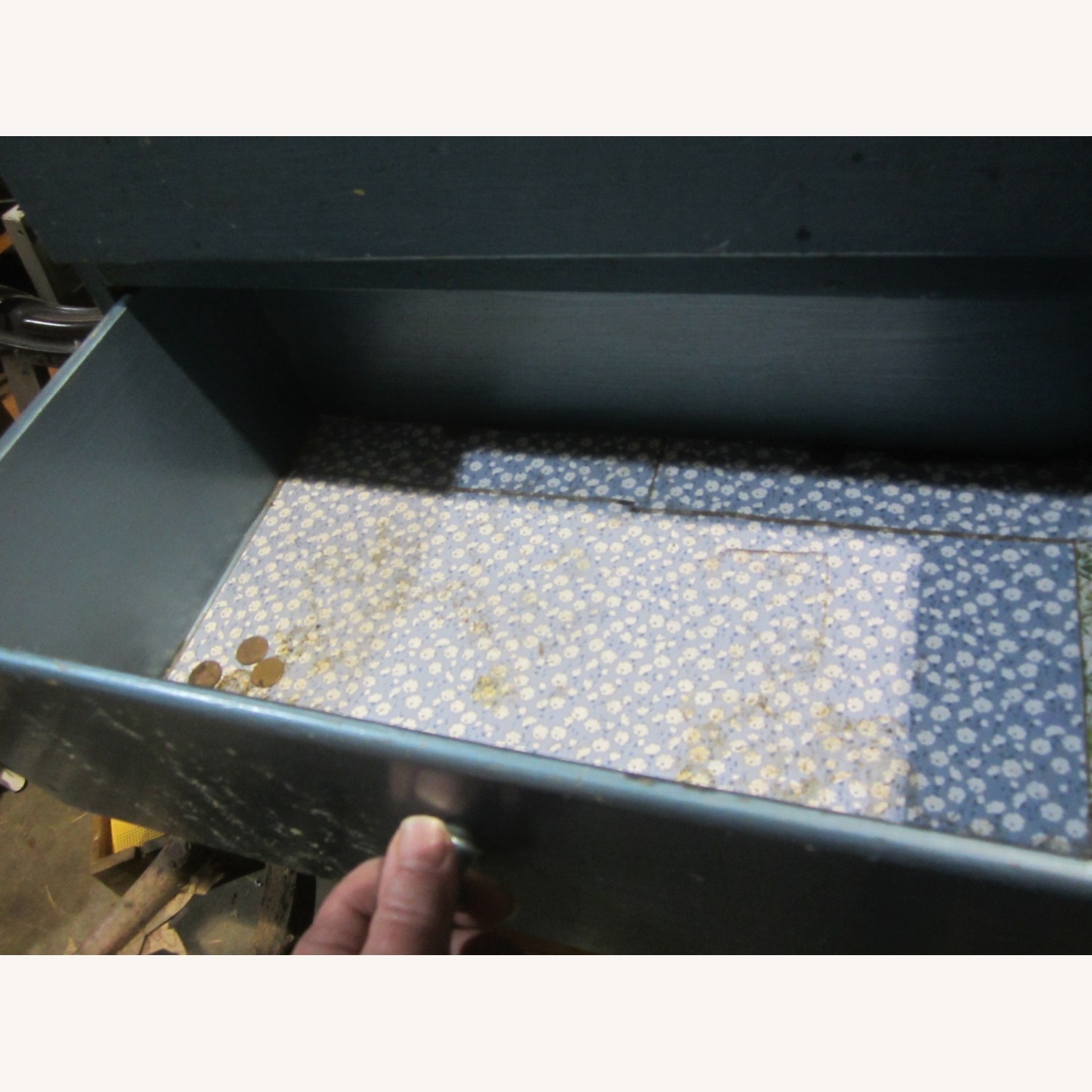 Vintage/Antique Blue Wood Dresser - image-6