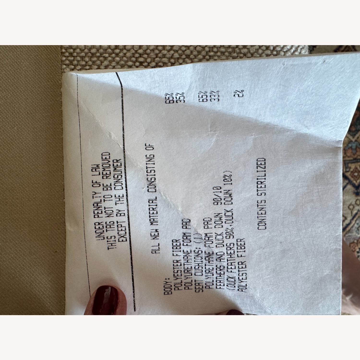 Lee Industries Pippa Natural Fabric 2 Seater Sofa - image-4