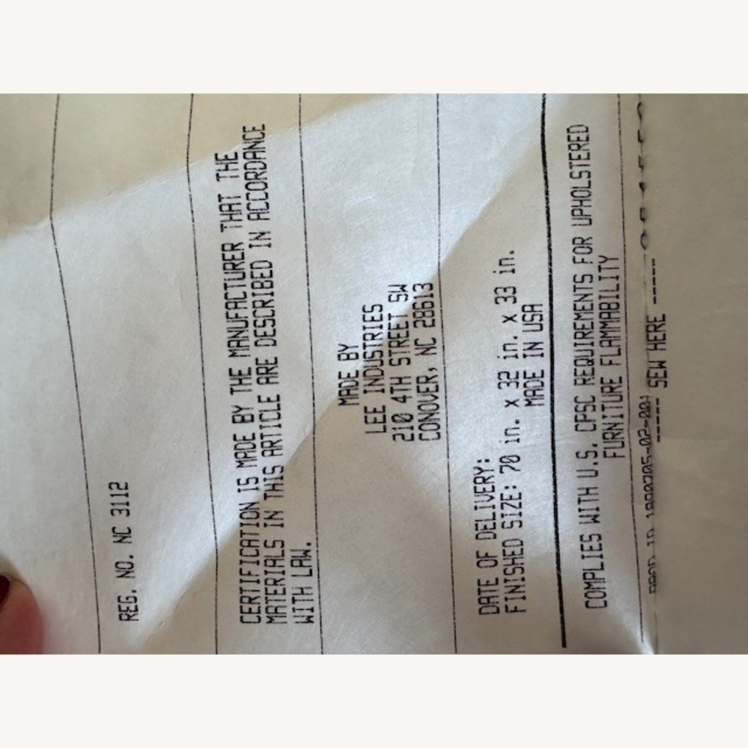 Lee Industries Pippa Natural Fabric 2 Seater Sofa - image-2