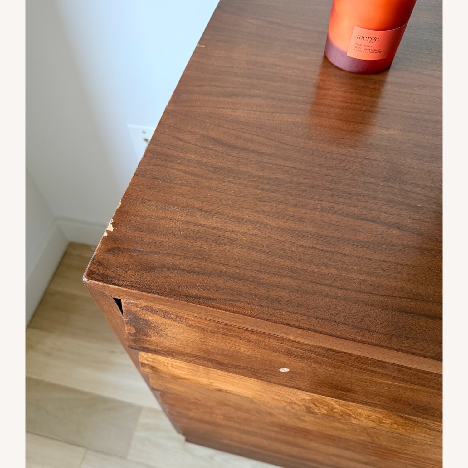 9 Drawer Vintage Dresser Dark Walnut - image-2