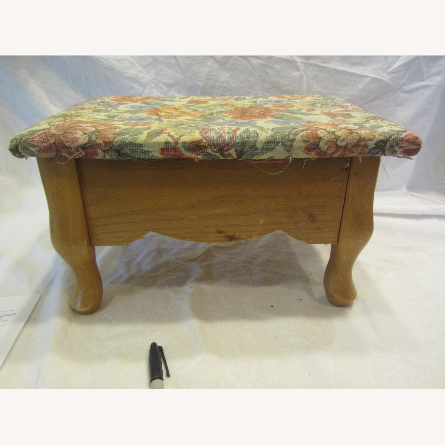 Vintage/Antique Finds Wood Ottoman - image-3