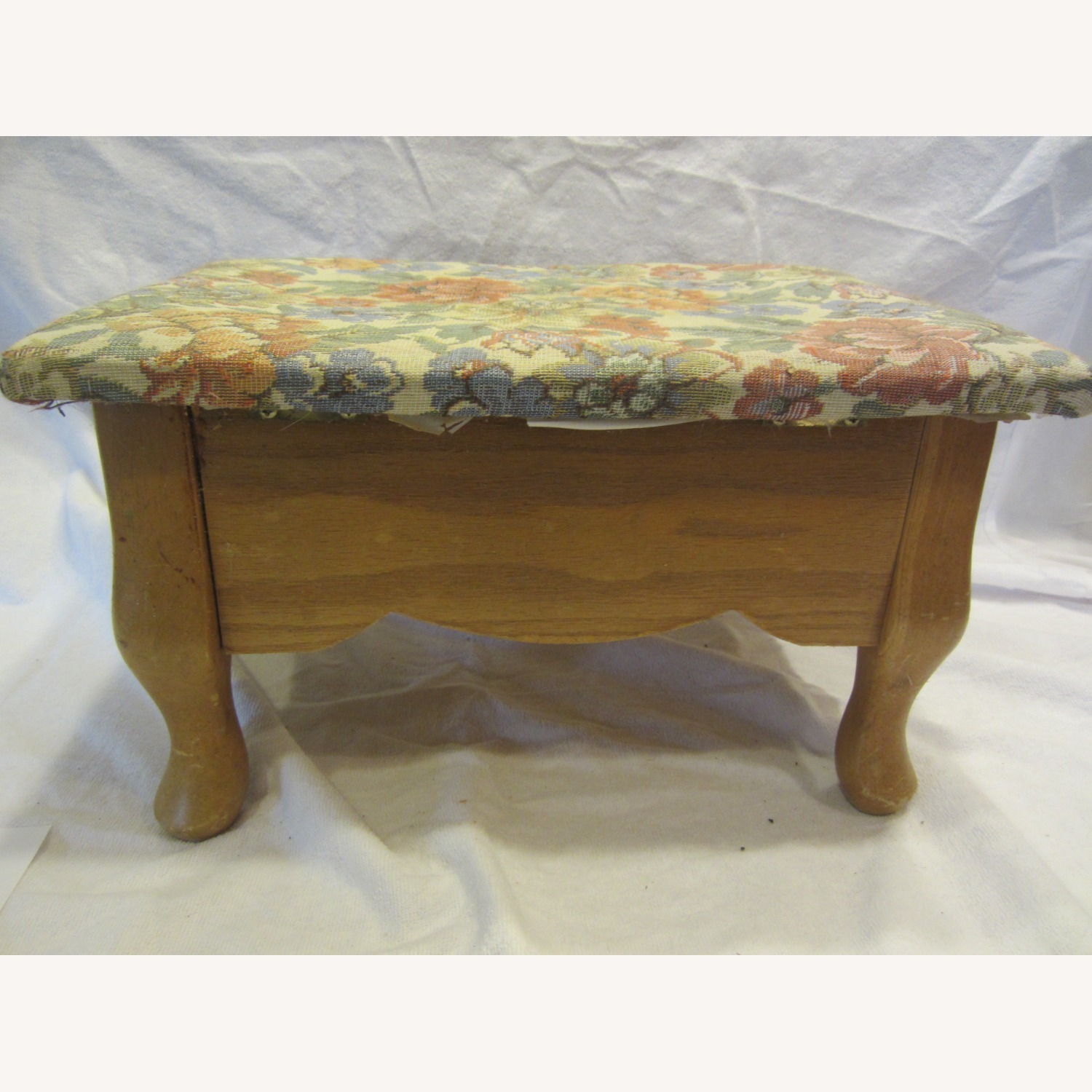 Vintage/Antique Finds Wood Ottoman - image-6