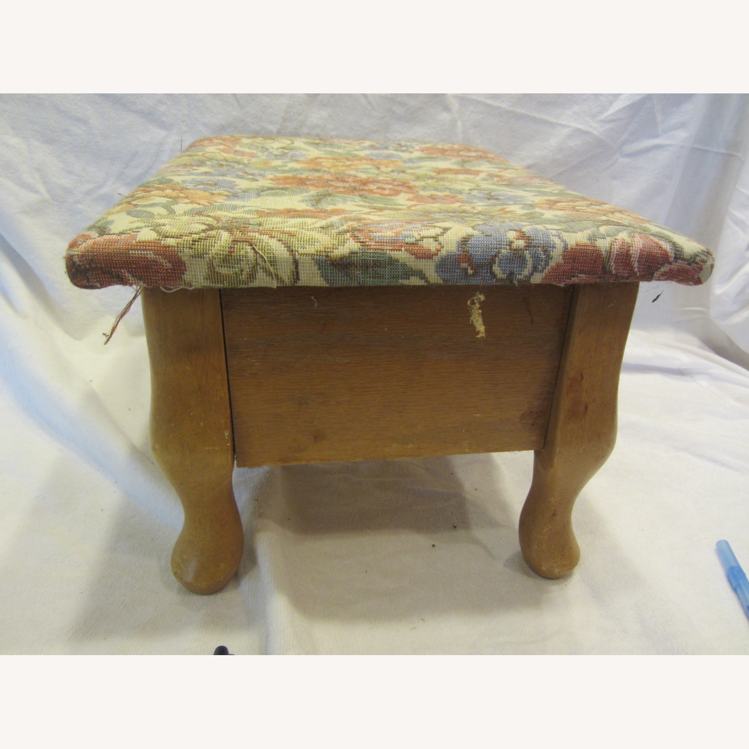 Vintage/Antique Finds Wood Ottoman - image-5