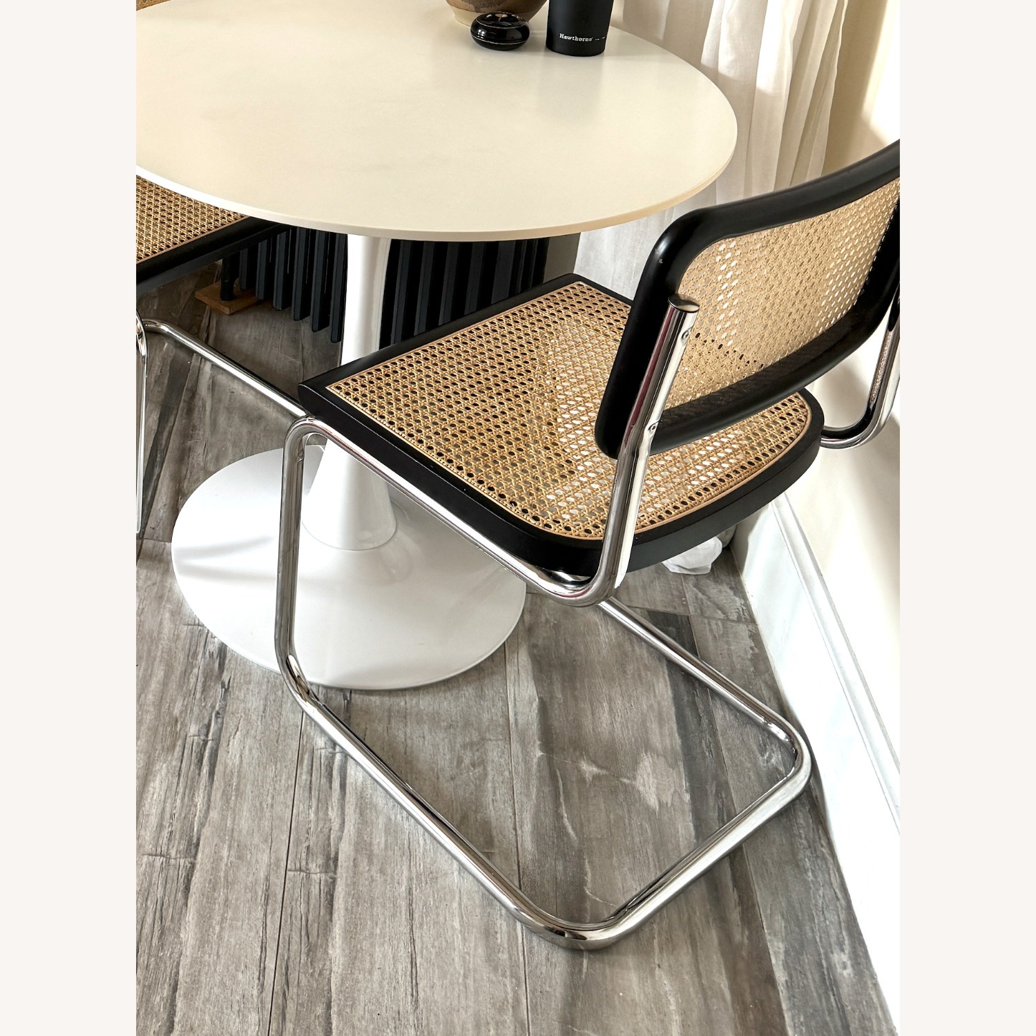 Vintage/Antique Finds White Wood Dining Table - image-3