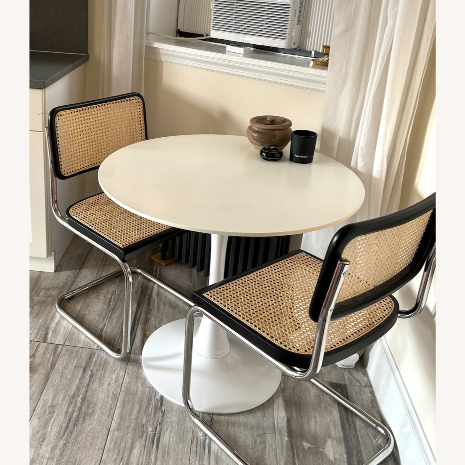 Vintage/Antique Finds White Wood Dining Table - image-2