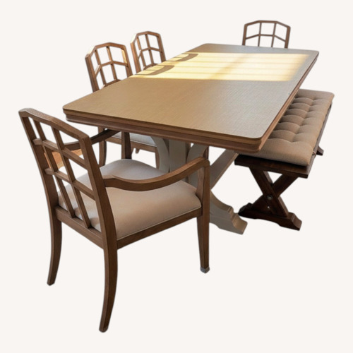 Used Universal Furniture Natural Wood Dining Set for sale on AptDeco