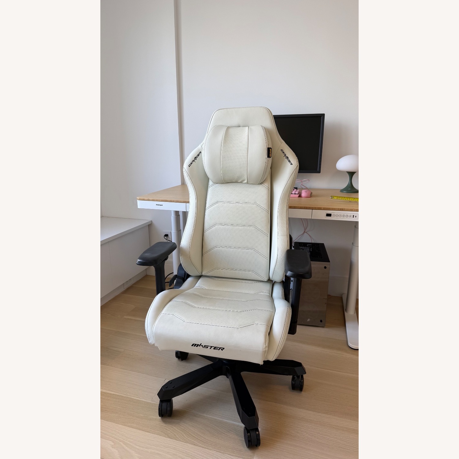 DXRacer White Gaming/Office Chair with Pillow - image-2