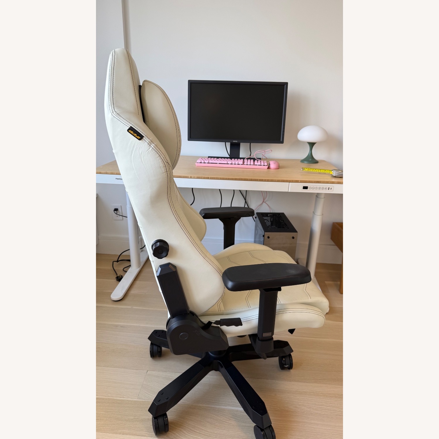 DXRacer White Gaming/Office Chair with Pillow - image-3