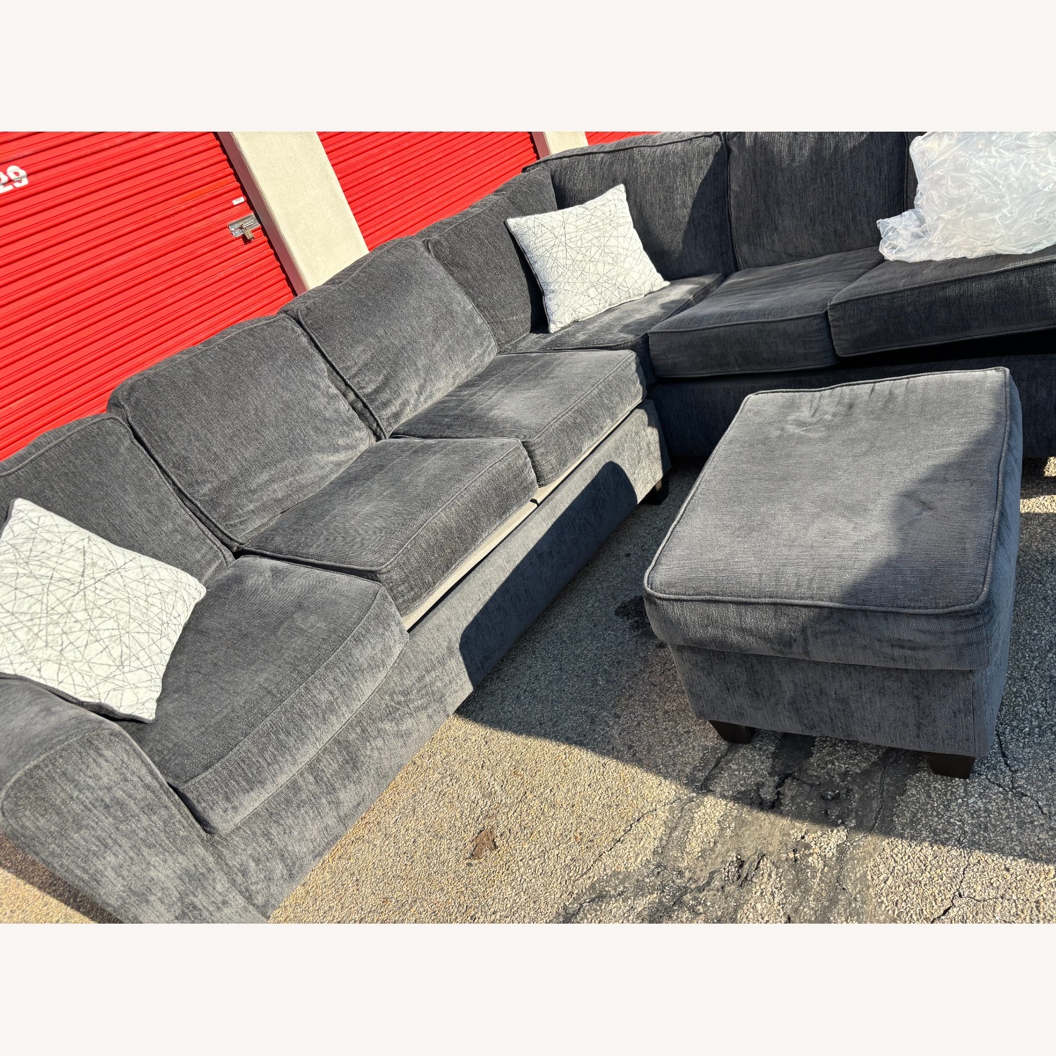 Jordan's Furniture Dark Gray 2 Piece Sectional - image-2