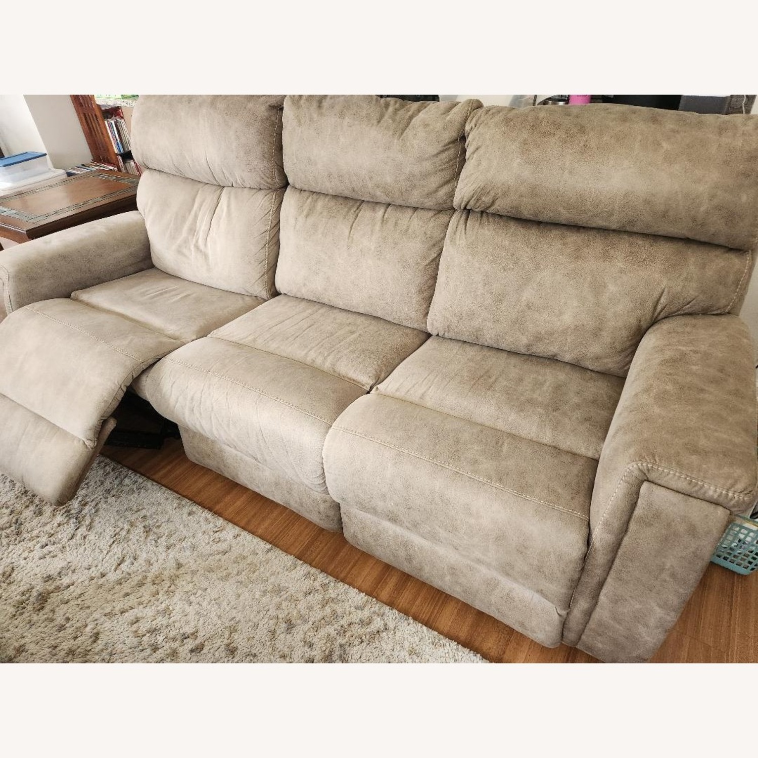 Blake Light Brown Fabric 3+ Seater Sofa - image-3