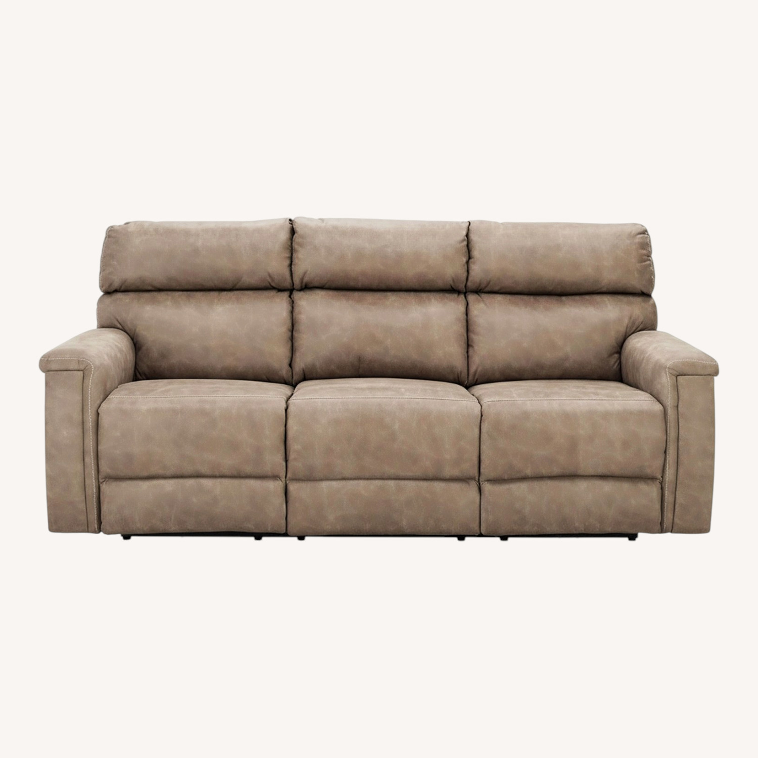 Blake Light Brown Fabric 3+ Seater Sofa - image-0