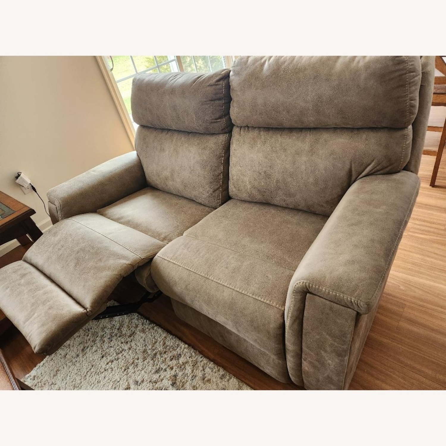 Light Brown Microsuede 2 Seater Sofa - image-6