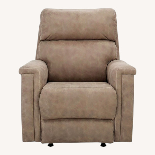 Used Blake Light Brown Microsuede Recliner for sale on AptDeco