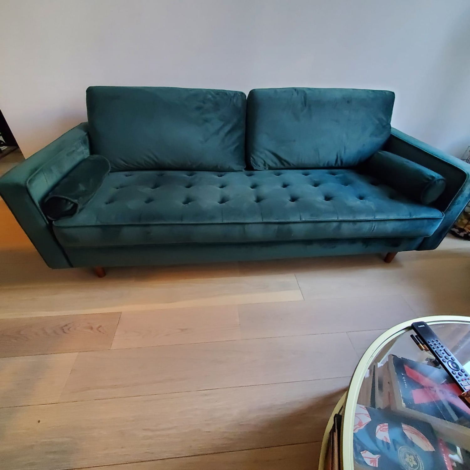 AllModern Green Velvet 3+ Seater Sofa - image-1