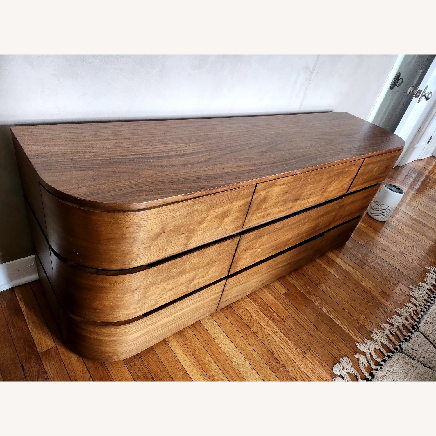Crate & Barrel Milano Dark Brown Wood Dresser - image-2