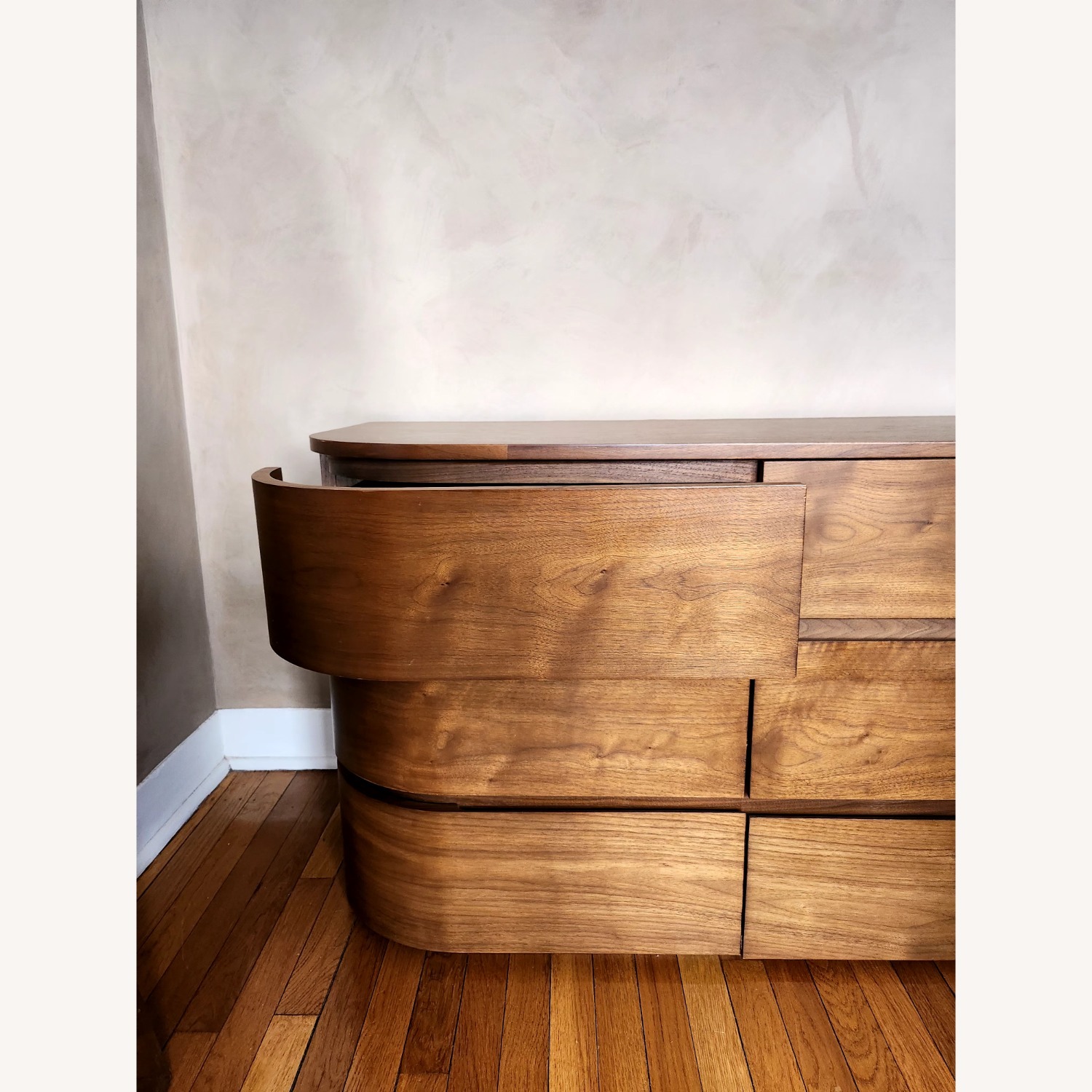 Crate & Barrel Milano Dark Brown Wood Dresser - image-7