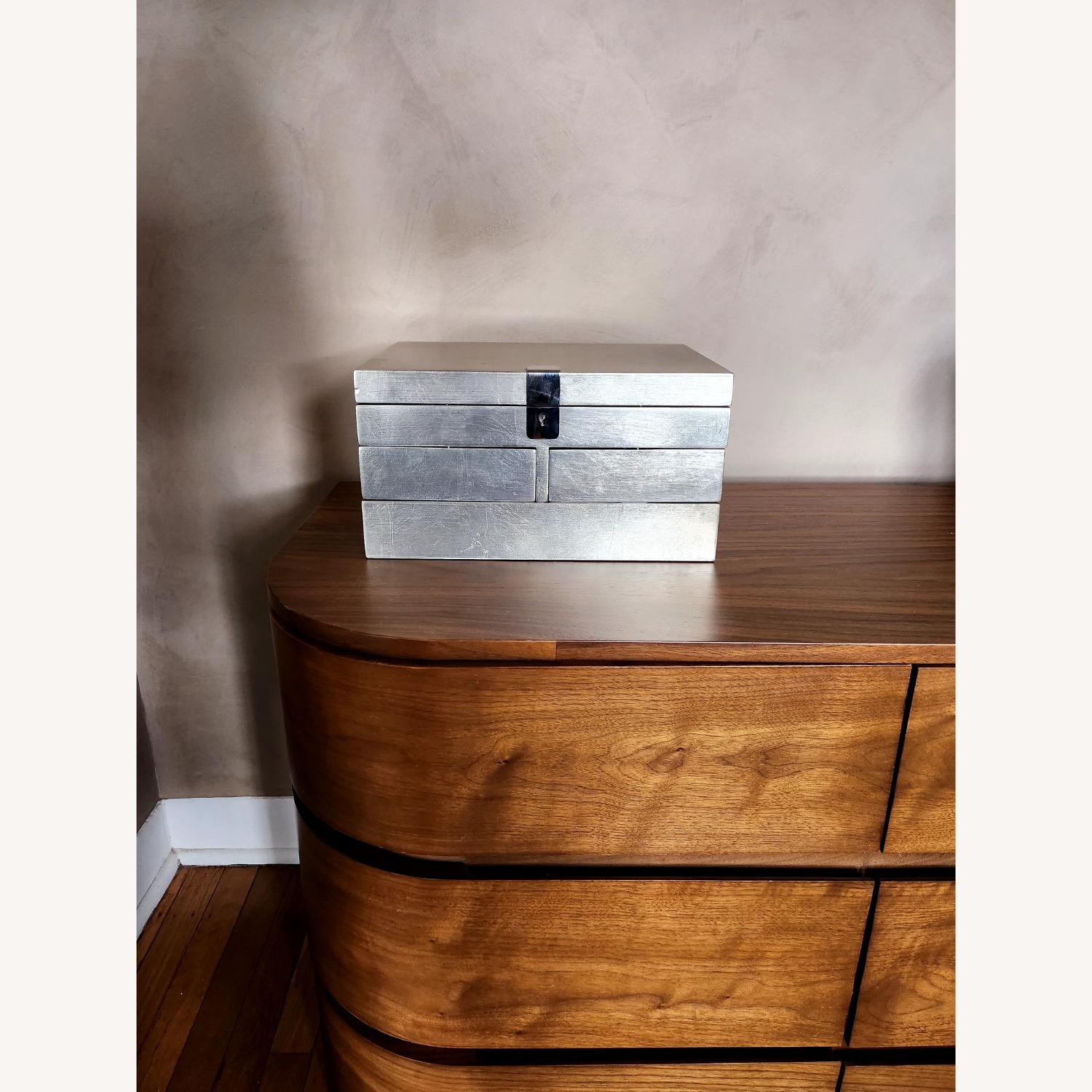 Crate & Barrel Milano Dark Brown Wood Dresser - image-11
