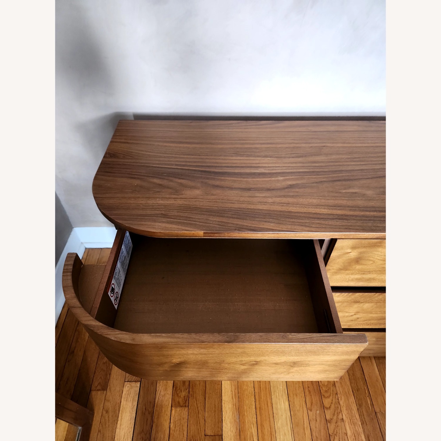 Crate & Barrel Milano Dark Brown Wood Dresser - image-8