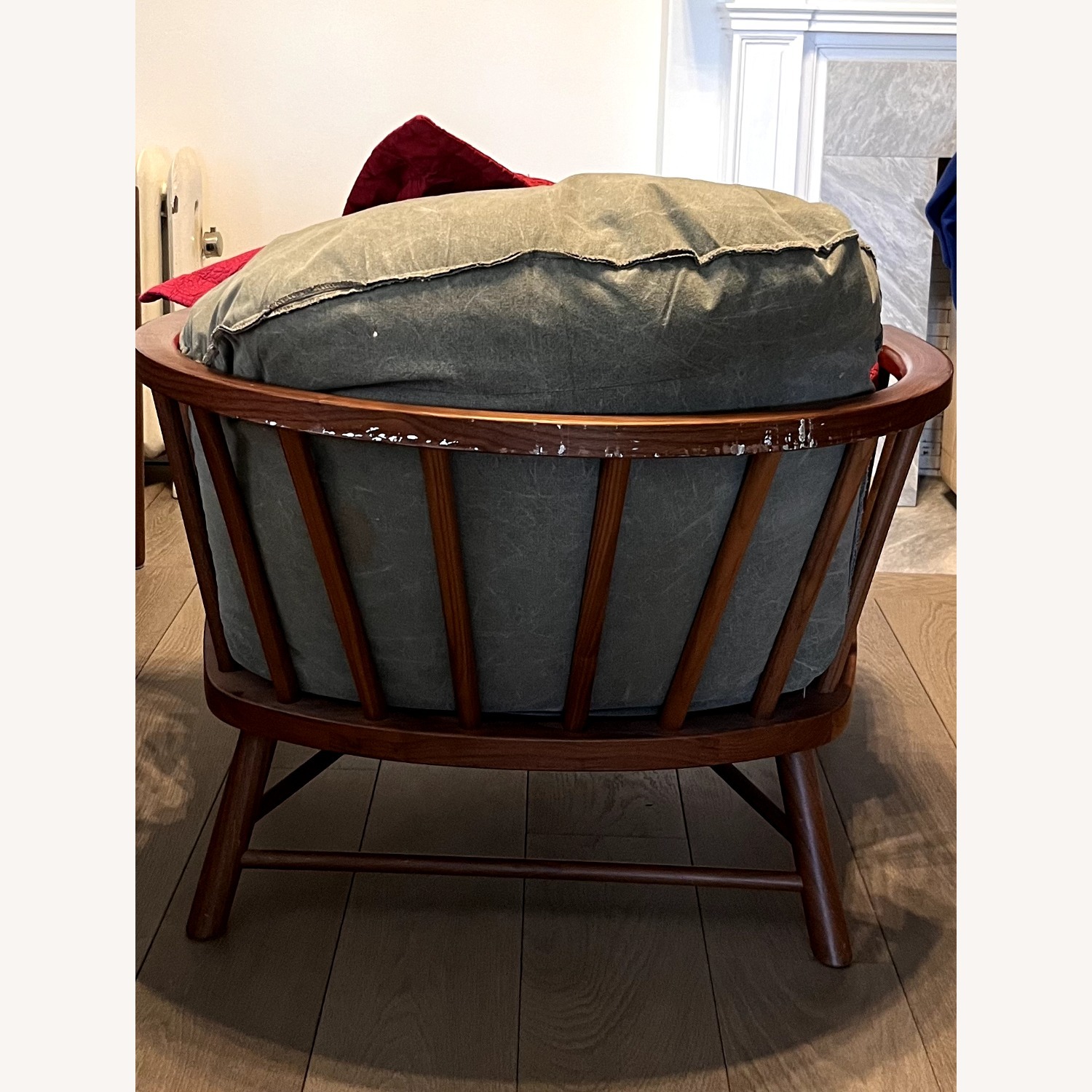 Green Fabric Armchair - image-3