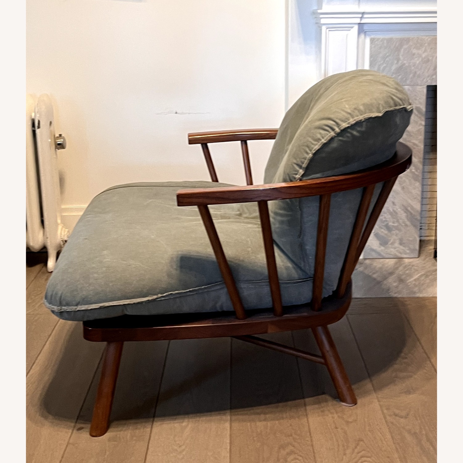 Green Fabric Armchair - image-2