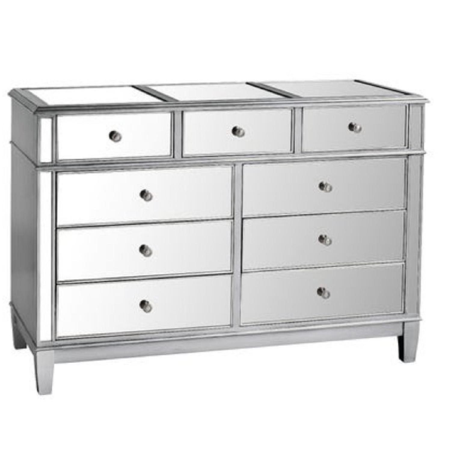 Pier 1 Imports Hayworth Mirrored Silver Dresser - image-8