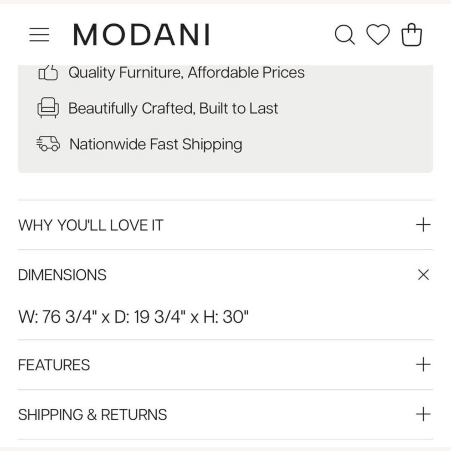 Modani Bari White Sideboard - image-7