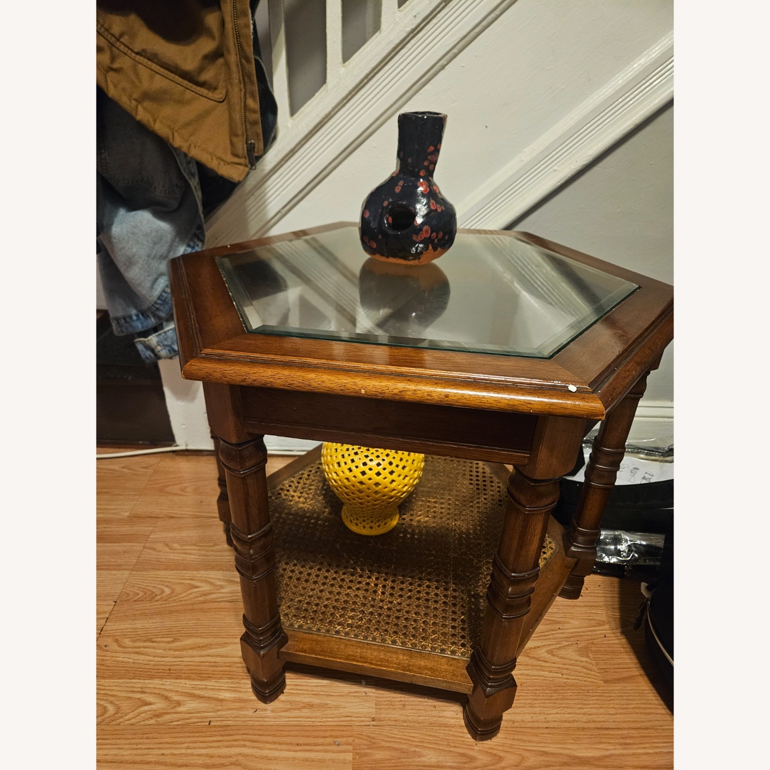 Dark Brown Rattan Side Tables - image-3