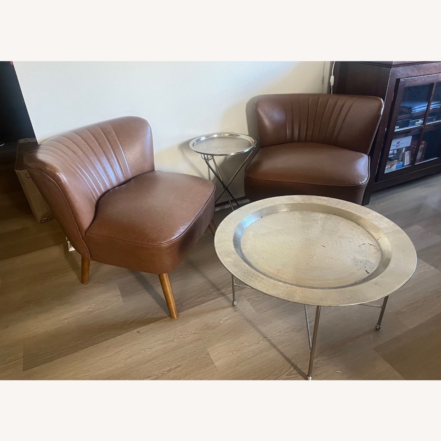 Vintage/Antique Light Brown Accent Chairs - image-4